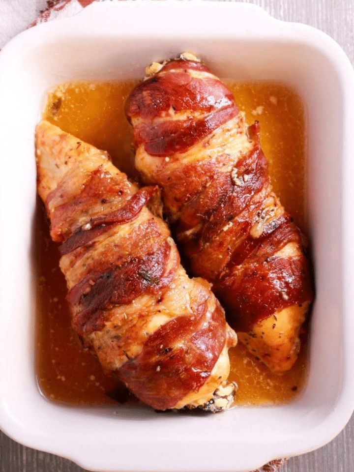 Keto Bacon Wrapped Stuffed Chicken Breast
